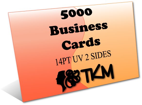 5000 Business Cards 14PT Double Sided UV Coated Custom