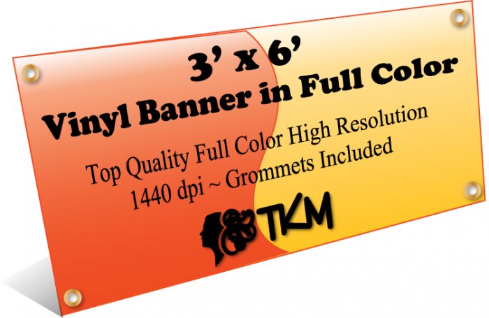 Custom 3'x6' Top Quality Full Color High Resolution Vinyl Banner