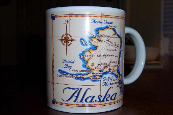 Alaska Collectible Coffee 10 oz. Mug Map