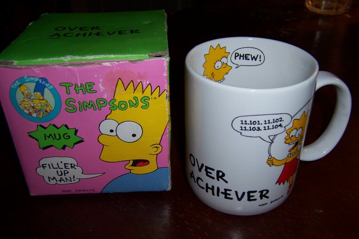 Maggie The Simpsons Over Achiever Collectible Coffee Mug