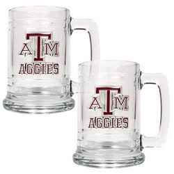 NCAA 2pc 15oz Glass Tankard Set - Texas A&M
