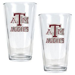 NCAA 2pc Pint Ale Glass Set - Texas A&M
