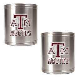 NCAA 2pc Stainless Can Holder Set - Texas A&M
