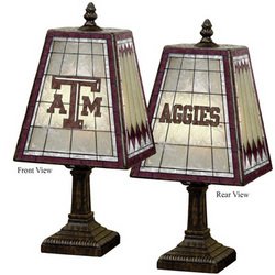 14" Art-Glass Table Lamp - Texas A&M