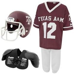 Youth NCAA Team Helmet and Uniform Set - Medium - Texas A&M