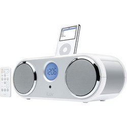 Stereo iPod® Dock With Dual Alarm Clock System - White - iLuv