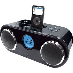 Stereo iPod® Dock With Dual Alarm Clock System - Black - iLuv