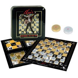 Elvis Checkers / Tic Tac Toe Combo - USAopoly