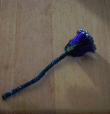 beaded rose native made beading flower