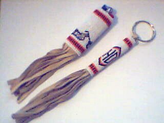 beaded key chain and lighter set