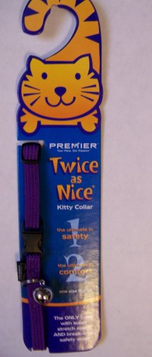 Twice As Nice Break-Away Kitty Cat Collar Purple