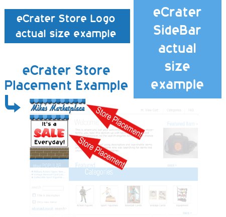 eCrater Custom Designed Store Logo & Side Bar Professional Graphic Design Services