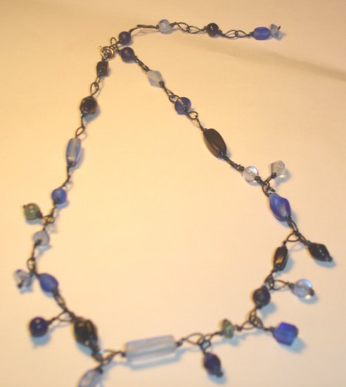 Dangling necklace - Blue