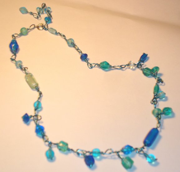 Dangling necklace - Aqua