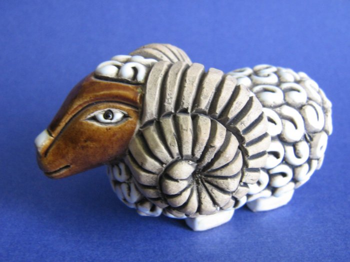 Aries Ram ceramic figurine
