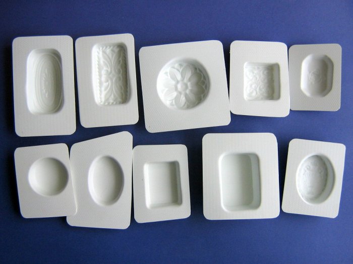 Soap Molds Set of 10 plain and fancy