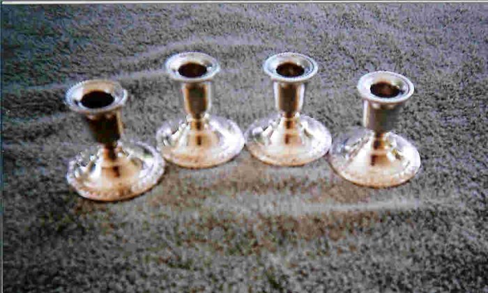 Set of 4 Sterling Silver candle holders