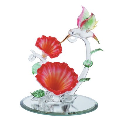Hummingbird Over Flowers