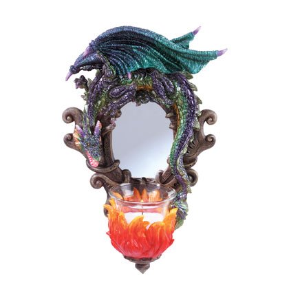 Dragon Mirror And Candle Holder