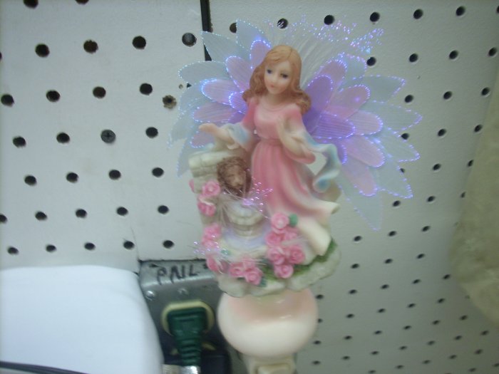 Fiber Optic Girl By The Wall Night Light