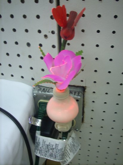 Fiber Optic Bird With Flower Night Light