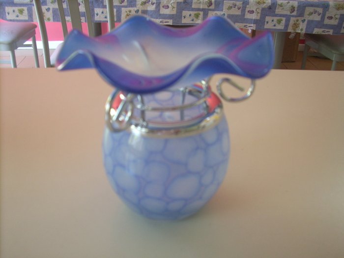 Blue Tea Light Oil Warmer