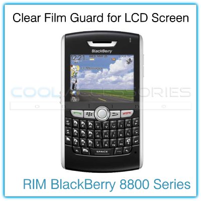 Clear Protective Film Guard for the LCD Display Screen of the RIM BlackBerry 8800 Series