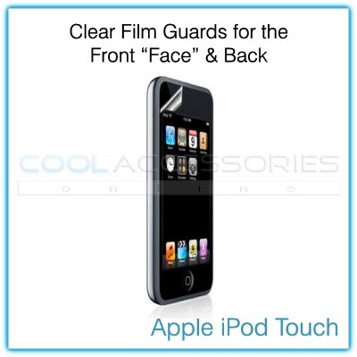 Apple iPod Touch/iTouch Front Face & Back Clear Protective Film Guards