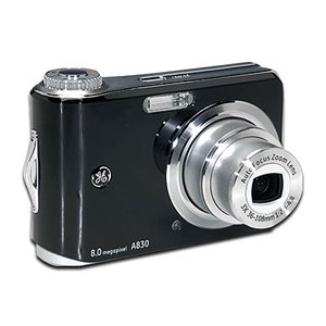GE A830 Black 8MP Digital Camera