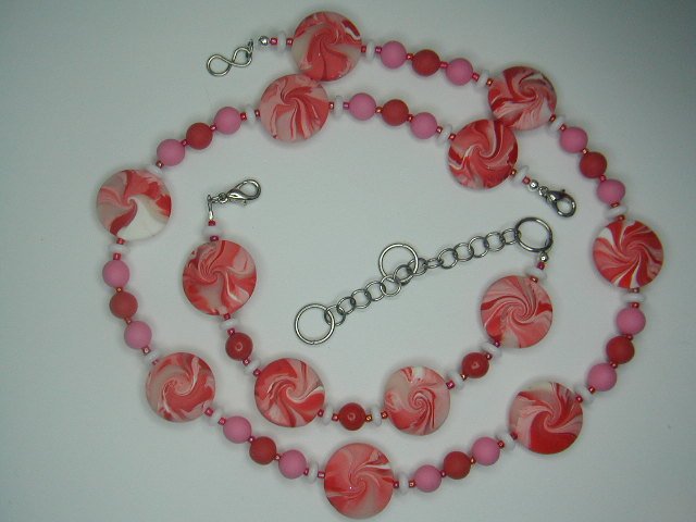 Designer created Set red / white beads, U add the blue