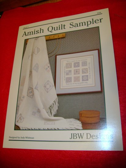 JBW Designs Amish Quilt Sampler Cross Stitch Pattern Afghan Picture