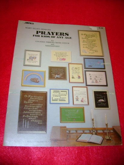 Mary Ellen Designs Prayers for Kids of Any Age Counted Cross Stitch Needlepoint Picture Pattern