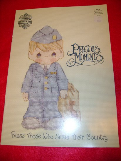 Precious Moments Bless those who Serve their Country Military Picture Cross Stitch Pattern