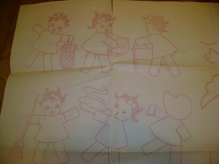Vintage Black Americana Tea Towel Transfer Patterns & Angel Crib Quilt Transfer Sheet