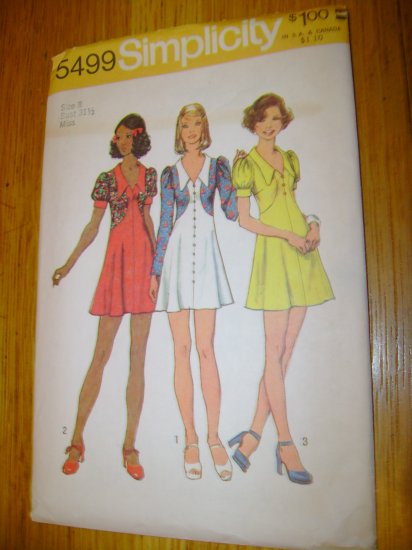 Vintage Simplicity Junior Petites Mini Dress Tunic Pants Pattern Size 7 jp