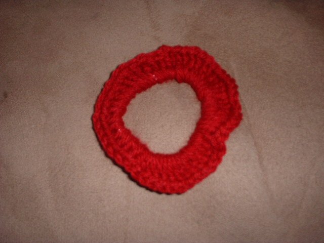 Burgundy scrunchie