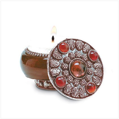 Lavendar Jeweled Lid Jar Candle