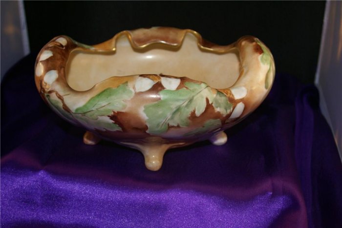 Footed Console Bowl HANDPAINTED Austria MZ ESTATE ITEM