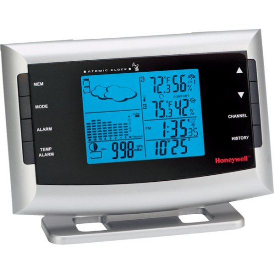 Honeywell Weather Forecaster with Indoor/Outdoor Temperature and Humidity TE653ELW