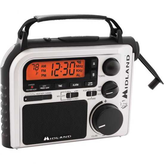 Midland Emergency Crank Radio with AM/FM and Weather Alert ER-102