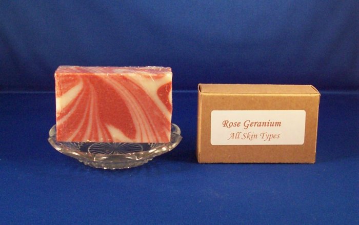 Natural Organic Rose Geranium Bar Soap 3.5 oz.