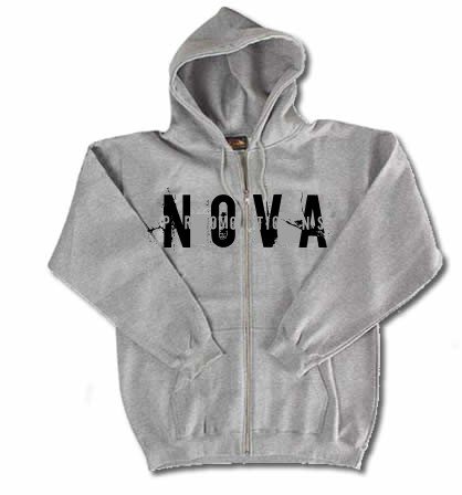 NOVA Gray Zip-Up Hoodie Size YOUTH LARGE