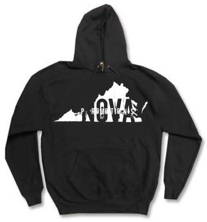 Virginia Black Pullover Hoodie Size XX LARGE