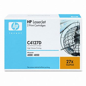 HP C4127D, Genuine LJ 4000/ 4050 Series Toner Cartridge Dual Pack