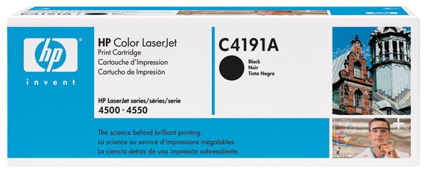 HP C4191A, Genuine 640A Color LJ 4500/ 4550 Black Toner Cartridge