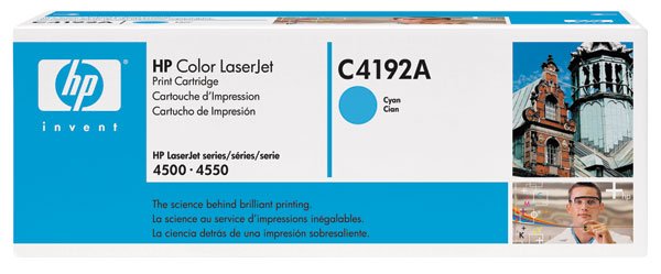 HP C4192A, Genuine 640A Color LJ 4500/ 4550 Cyan Toner Cartridge