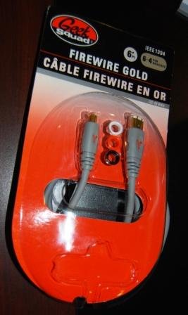 Geek Squad Firewire Cable 6-4 pin 6 Foot GS-6FW64