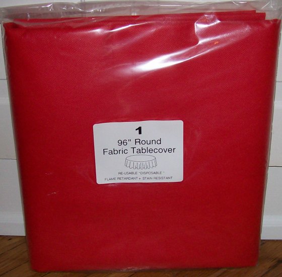 FABRICMATE 96" ROUND BANQUET TABLE COVERS -TABLECLOTHS -CASE OF 12! CHOICE OF 6 COLORS!