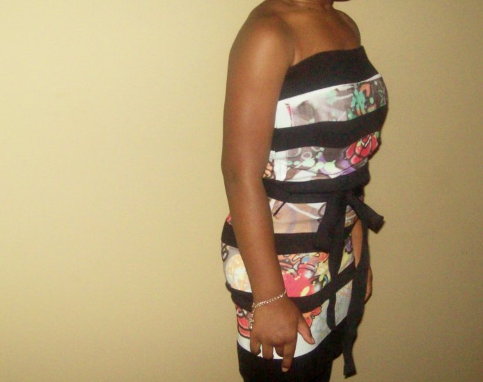 Graphic Tattoo Tube Top (Sz Small)