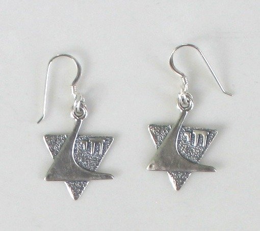SS Contemporary Star of David Earrings